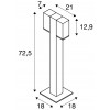 THEO Pathlight Sloupkové svítidlo, nastavitelný směr svícení +-90°, těleso hliník, povrch černá antraict, pro žárovku 2x7W, GU10, 230V, IP44, rozměry h=725mm. náhled 2