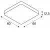 MEDO 60 SQUARE LED 39W DALI Stropní nebo závěsné svítidlo, těleso hliník, povrch bílá, difuzor plast, LED 39W, 3300lm, CCT teplá 3000K, stmívatelné DALI, 230V, IP20, rozměry: 600x600mm, h=125mm. náhled 3