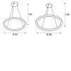 HALO Závěsné svítidlo, těleso hliník a ocel, povrch černá mat, difuzor plast, LED 25W, 1500lm, CCT teplá 3000K, neutr 4000K, DALI, IP20, tř.1, rozměry d=600mm, vč závěs lanka h=1500mm, lze zkrátit. náhled 4