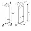 FLAT Pole Sloupkové svítidlo, těleso hliník, povrch vnější černá antracit, vnitřní imitace dřevo, LED 9,7W, 400lm, přepín teplota teplá 3000K, neutrální 4000K, 230V, IP65, rozměry 180x650x45mm, svítí dolů náhled 8