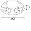 SMALL PLOT Krytka podlahového, přisazeného svítidla, dva boční průzory, materiál hliník, povrch černá antracit, d=103mm, h=17mm, LED modul SAMOSTANĚ náhled 5