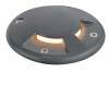 SMALL PLOT Krytka podlahového, přisazeného svítidla, dva boční průzory, materiál hliník, povrch černá antracit, d=103mm, h=17mm, LED modul SAMOSTANĚ náhled 1