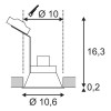 HORN LED 1X50W GU10 ES50 Stropní vestavné bodové svítidlo, těleso kov povrch černá mat, pro žárovku 1x50W, GU10 ES50, 230V, IP20, rozměry d=106mm h=180mm náhled 5