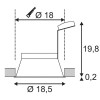 HORN-T 1x50W, GU10 ES111 Stropní, vestavné zápustné bodové komínkové svítidlo, těleso kov, povrch bílá mat, pro žárovku 1x50W, GU10, ES111 230V, tř.2, rozměry d=185mm, h=198mm. náhled 3