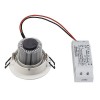 SENCO LED 6W VÝPRODEJ Vestavné, bodové svítidlo, výklopné +-30°, těleso hliník, povrch černá, LED 6W, teplá 2700K, 600lm, Ra80, vyzař 38°, vč trafa 230V/350mA na kab, tř.2, d=93mm, h=65mm náhled 4