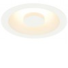 CERES Stropní, podhledové svítidlo, těleso hliník a ocel, povrch vnější bílá, LED 15W, 810lm, teplá 3000K, stmívatelné TRIAC, 230V, IP20, rozměry d=140mm. náhled 1