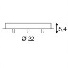 FITU 3 Stropní kruhová základna kov bílá, 230V, rozměry d=220mm h=54mm náhled 6