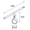 TENSEO SALUNA Závěsné lankové bodové svítidlo, těleso kov, povrch bílá, pro žárovku 1x35W nebo LED 1x5W, GX5,3, teplá 2700K, 300lm, 12V, rozměry 55x125x180mm náhled 4