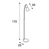 ARAMEI stojací 1x23W E27 230V Stojací lampa, nastavitelný směr svícení, základna hliník černá, LED 1x23W, E27, teplá 3000K, 630lm, 230V, rozměry d=53mm h=1800mm, délka přívodního kabelu l=2000mm náhled 7
