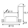 PLASTRA Stropní vestavné svítidlo, těleso kombinace plast, kov bílá, pro žárovku 1x35W, GU10, 230V, rozměry d=130mm h=140mm náhled 4