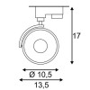 KALU TRACK LED DISK Bodové svítidlo, těleso hliník, černá, LED 12W, 800lm, teplá 3000K, Ra80, 85°, stmív L, 230V, IP20, d=105mm, h=58mm, adapt 3f lišta NORDIC ALUMINIUM náhled 5