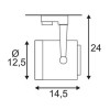 EURO SPOT Bodové svítidlo, těleso hliník, povrch bílá, pro žárovku 1x75W, GU10 ES111, 230V, IP20, d=125mm, l=145mm, vč 3f adapttéru kompatibilní NORDIC ALUMINIUM, nebo EUTRAC náhled 4