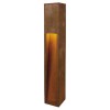 RUSTY SLOT 80 Svítidlo sloupkové, těleso kov, povrch rez - přirozená koroze, difuzor sklo mat, pro úspornou žárovku 1x11W, E27, 230V, IP55, h=800mm, 120x120mm, svítí dolů náhled 1