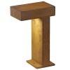 RUSTY PATHLIGHT Svítidlo sloupkové těleso železo, povrch rezavá - přirozená koroze, difuzor sklo opál mat, pro LED 1x9W, GX53, 230V, IP44, zař.tř.1, h=400mm, 250x155mm, svítí dolů náhled 2