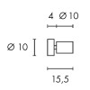 SITRA nástěnná Nástěnné bodové svítidlo, těleso hliník, povrch černá antracit, krycí sklo čiré, pro zářivku, nebo LED 1x9W, GX53, 230V, IP54, 100x100x155mm, svítí dolů náhled 5