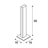 H-POL Sloupkové venkovní svítidlo, těleso hliník, povrch černá antracit, difuzor plast, LED 1x18W, teplá 3000K, 700lm, 100-277V, IP55, rozměry 660x165x165mm, vč. montážního pouzdra náhled 5