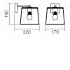 SKETCH Nástěnné svítidlo, základna kov, povrch černá a měděná, pro žárovku 1x42W, E27, 230V, IP20, tř.1, rozměry 170x190x220mm. náhled 2