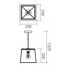 SKETCH Závěsné svítidlo, základna kov, povrch černá a měděná, pro žárovku 1x42W, E27, 230V, IP20, tř.1, rozměry 230x230mm, h=200mm, vč. závěs kabelu h=1220mm, lze zkrátit. náhled 2