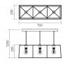 SKETCH Závěsné svítidlo, základna kov, povrch černá a měděná, pro žárovku 3x42W, E27, 230V, IP20, tř.1, rozměry hlavice: 700x220x230mm, vč. záves lanek, h=1250mm, lze zkrátit. náhled 3