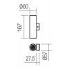 AXIS Nástěnné bodové svítidlo, těleso hliník, povrch zlatá mat, pro žárovku 2x35W, GU10, ES50, 230V, IP20, tř.1, rozměry d=60mm, h=167mm, svítí nahoru/dolů. náhled 5