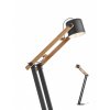 DOSTE FL 1x42W, E27 Stojací lampa, nastav. směr svícení, těleso kov a dřevo světlé, povrch černá, pro žárovku 1x42W, E27, 230V, IP20, tř.2, rozměry 300x1435x630mm, včetně vypínače kabelu. náhled 1
