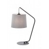 KERMIT Stolní lampa, těleso kov, povrch černá mat, stínítko textil šedá, pro žárovku 1x42W, E27, 230V, IP20, tř.2, rozměry d=230mm, h=550mm. náhled 1