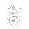 VERNER Nástěnné svítidlo, těleso kov, povrch hnědá mat s měděnými prvky, pro žárovku 1x42W, E27, 230V, IP20, tř.1, rozměry d=210mm, h=180mm. náhled 2