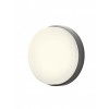 AMORFUS WL 10W IP65 Přisazené venkovní svítidlo, těleso hliník, povrch tmavě šedá, difuzor plast opál, LED 10W, teplá 3000K, 860lm, 230V, IP65, tř.1, rozměry d=160mm, h=48mm. náhled 1