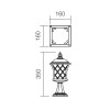 BREMEN Venkovní svítidlo, těleso hliník, povrch černá se zlatou patinou, difuzor sklo s efektem bublin, pro žárovku 1x42W, E27, 230V, IP23, tř.1, rozměry 160x160x350mm náhled 2