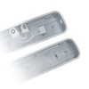 HULST 2x150W, T8/G13 Stropní průmyslové prachotěsné svítidlo, těleso kov šedá, krycí plast čirý, pro LED zářivku 2x150cm, T8/G13, 230V, IP65, rozměry 102x76mm, l=1562mm, LED zářivku SAMOSTANĚ, jednostranné zapojení náhled 3