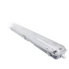 HULST 2x150W, T8/G13 Stropní průmyslové prachotěsné svítidlo, těleso kov šedá, krycí plast čirý, pro LED zářivku 2x150cm, T8/G13, 230V, IP65, rozměry 102x76mm, l=1562mm, LED zářivku SAMOSTANĚ, jednostranné zapojení náhled 4