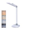 MATRO TL 10W CCT Stolní lampa s nočním světélkem, vyklápěcí a natáčecí rameno, těleso plast, povrch bílá a šedá, LED 10W, 800lm, CCT nastav teplota 3000K-6000K, stmív., napájení přes USB, IP20, 450x155x370mm. náhled 2