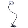 KOLA TL 8W CCT Stolní lampa, nastav. směr svícení, husí krk, těleso kov, povrch černá, dif plast opál, LED 8W, 300lm, CCT nastav teplota 3000K-5000K, stmív., USB napájení, IP20, 630x110x90mm, vč. klipu. náhled 1