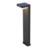 NESPO FL 5W SOLAR Sloupkové venkovní svítidlo, těleso černá, PIR senzor pohybu záběr 120°, dosah 7m, LED 5W, 400lm, teplá 3000K, Ra80, napájení solární panel, baterie, trvale 1h, IP54, 120x114x500mm, svítí dolů. náhled 1