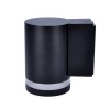 RAILY 1x30W, GU10, IP54 Nástěnné venkovní svítidlo, materiál hliník, povrch černá, difuzor plast opál, pro žárovku 1x30W, GU10, 230V, IP54, rozměry d=75mm, h=110mm, svítí dolů. náhled 2