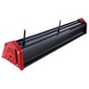 HIGHBAY 150W IP65 1-10V Závěsné průmyslové svítidlo, těleso kov, povrch černá a červená, krycí plast čirý, LED 150W, 19500lm, denní 5000K, stmív. 1-10V, UGR<23, Ra80, vyzař. úhel 30°/70°, 230V, IP65, rozměry 722x138x116mm. náhled 4