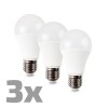 LED žárovka E27 10W 810lm 3ks Světelný zdroj LED žárovka, základna hliník, povrch bílá, difuzor plast opál, LED 10W, E27, A60, teplá 3000K, 810lm, vyzař úhel 270°, stř. život. 25.000h, 230V, d=60mm, h=117mm, cena z náhled 1