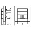 IR180 PIR - kvalitní nástěnný detektor přítomnosti bílá, záběr 180°, dosah 4/20m, čas sepnutí 30s-30min, soumrak 2-1000lx, COM1, max.2000W, teplotní rozmezí 0/+40°C, 230V, IP20, KU68, 80x80x20,5mm náhled 3
