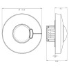 HF3360 HF - kvalitní stropní vestavný detektor přítomnosti, záběr 360°/140°, dosah až 8m, čas sepnutí 5s-15min, soumrak 2-1000lx, PF bez SELV, max.2000W, teplota -20/+50°C, 230V, IP20, 124x124x64mm náhled 2