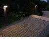 NIL S II Sloupkové venkovní svítidlo, výkoplné 90°, těleso hliník, povrch šedočerná, difuzor plast opál, LED 9,5W, 600lm, teplá 3000K, Ra80, 230V, IP54, rozměry 600x120x120x35x80mm náhled 4