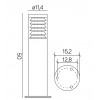 FUNNY S Sloupkové venkovní svítidlo, těleso nerez, povrch stříbrná, difuzor plast transparentní, pro žárovku 1x60W, E27, 230V, IP44, rozměry h=500mm, d=114mm náhled 3