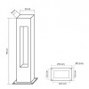 MINIATA 1x50W, GU10, IP65 Sloupkové venkovní svítidlo, těleso hliník, povrch tmavě šedá, krycí sklo čiré, pro žárovku 1x50W, GU10, IP65, tř.1, rozměry 200x900x100mm. náhled 4