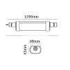 NOSK 30W, IP65 Stropní, průmyslové, prachotěsné svítidlo, těleso plast, povrch bílá, difuzor plast opál, LED 30W, neutrální 4000K, 3250lm, Ra80, 230V, IP65, rozměry 68x43mm, délka l=1190mm. náhled 4