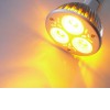 LED GU10 Y LED žárovka, těleso kov šedostříbrná, 3x LED čip žlutá, LED 3,2, GU10, 230V, úhel svícení 60°, IP20, rozměry d=50mm, h=58mm náhled 1