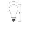 LED žárovka E27 12W LED žárovka, těleso kov šedostříbrná, difuzor plast opál, LED 12W, teplá 3000K, 1000lm, E27, vyzař. úhel 280°, 230V, rozměry d=65mm, h=124mm. náhled 4