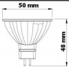 LED žárovka GU5,3 3,5W LED žárovka bodová, těleso plast šedá, difuzor plast opál, LED 3,5W, 270lm, neutrální 4000K, GU5,3, MR16, vyzař. úhel 100°, Ra80, 12V, rozměry d=50mm, h=48mm náhled 2