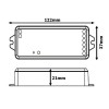 VOCO, 12V/180W, 24V/360W, 15A CCT Sada - RF bezdrátový ovladač pro řízení CCT LED pásků, 12V/180W, 24V/360W, 15A, dosah 30m, rozměry 122x37x21mm. náhled 5