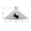 RF senzor pohybu 1200W HF - Stropní čidlo, detektor přítomnosti, 2000W, senzor pohybu pro osvětlení, záběr 120°/360°, dosah 6m, 10s-12min, 3-2000Lx, 230V, IP20, d=115mm, h=24mm. náhled 4