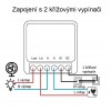 SJ 1x16A, 1x3680W, TUYA WiFi Spínací jednotka 1 kontakt, fce zap/vyp, ovládání smart systémem Tuya WiFi, 1x16A, 1x3680W, 230V, IP20, rozměry 41x41x20mm do KU68 náhled 3