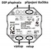 SJ Tuya, Zigbee 1,5A Spínací jednotka 1 kontakt, pro ovladače dimLED Zigbee TRIAK, ovládání telefonem smart systém Tuya, Zigbee 3.0 1x1,5A, 1x360W, dosah 30m, 230V, IP20, 52x52x26mm. náhled 2
